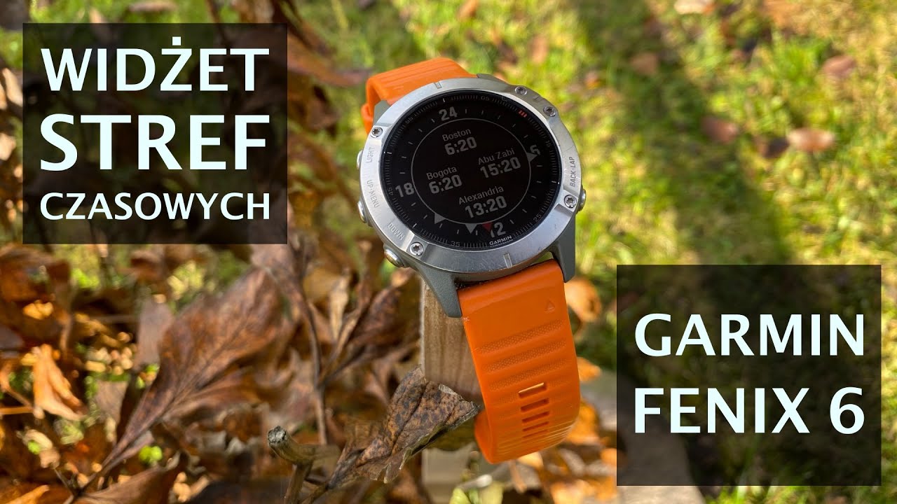 Garmin Fenix 6 - ustawianie alternatywnych stref czasowych
