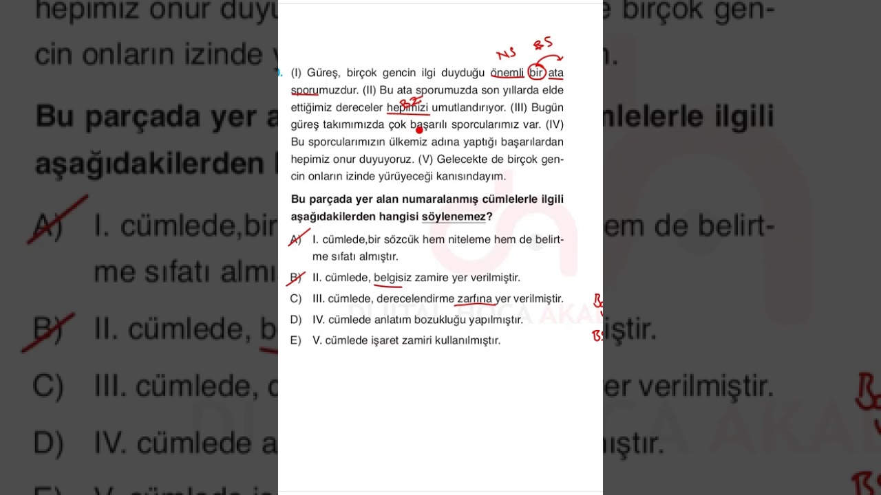 ÖSYM Tahmin Sorular