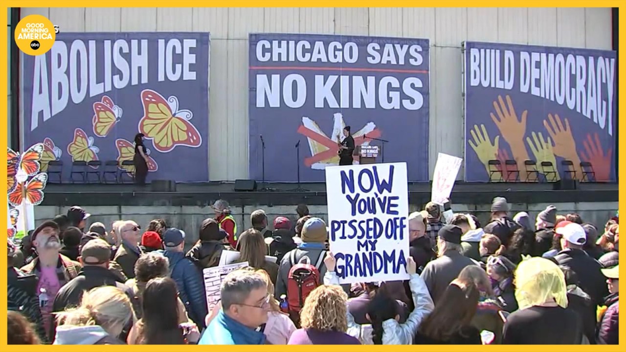 Record-breaking turnout at 'No Kings' rallies across US