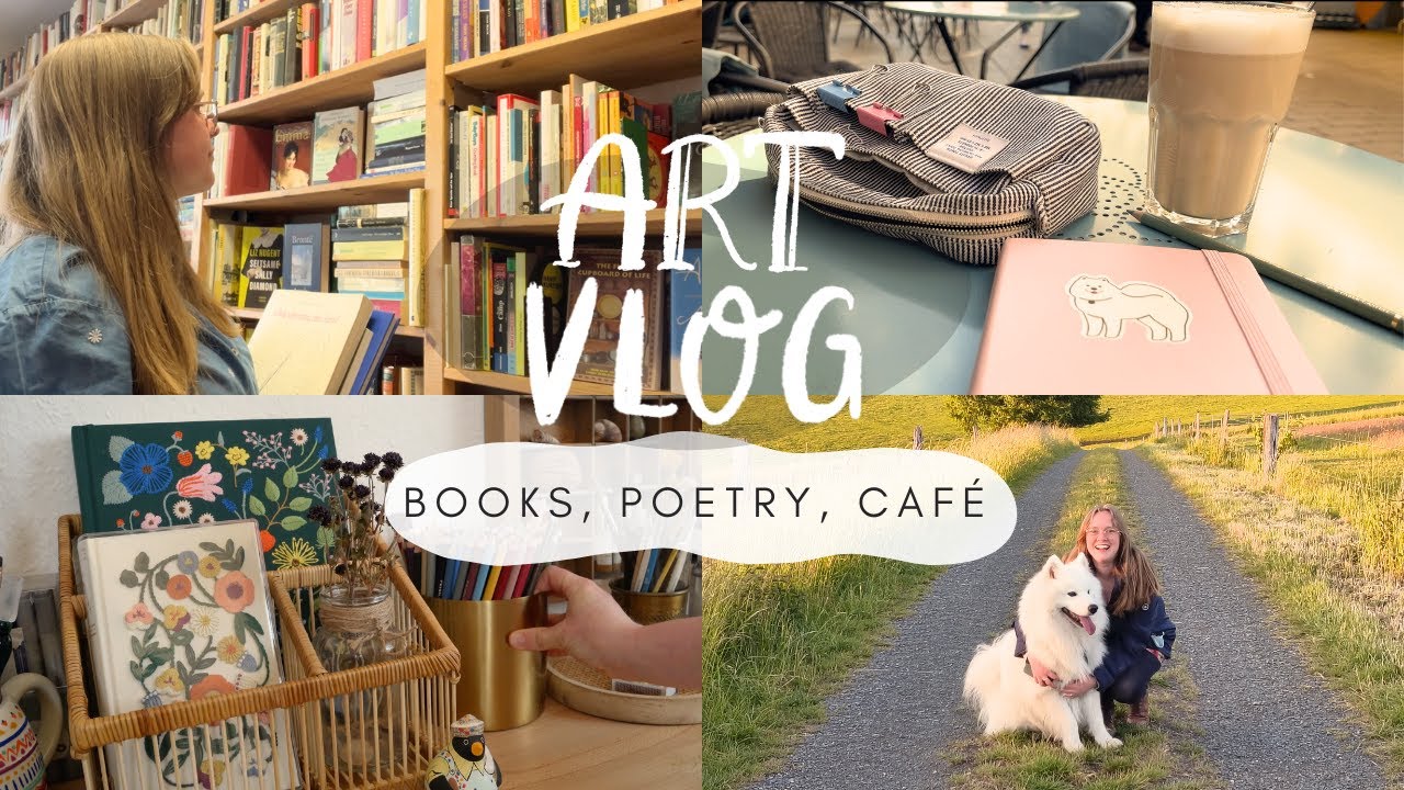 🍃🐦‍⬛ painting in cafés, art books haul & nature poetry | Inspiring Art Vlog