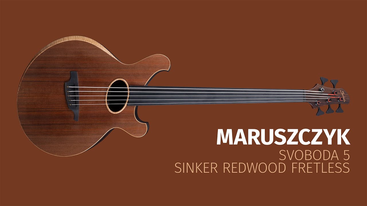 Maruszczyk Instruments Svoboda 5 Sinker Redwood Fretless 32''