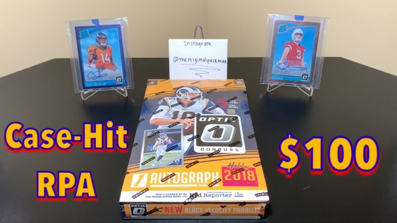 2018 Panini Donruss Optic Football Hobby Box Break - Case Hit RPA! - $100 Per Box