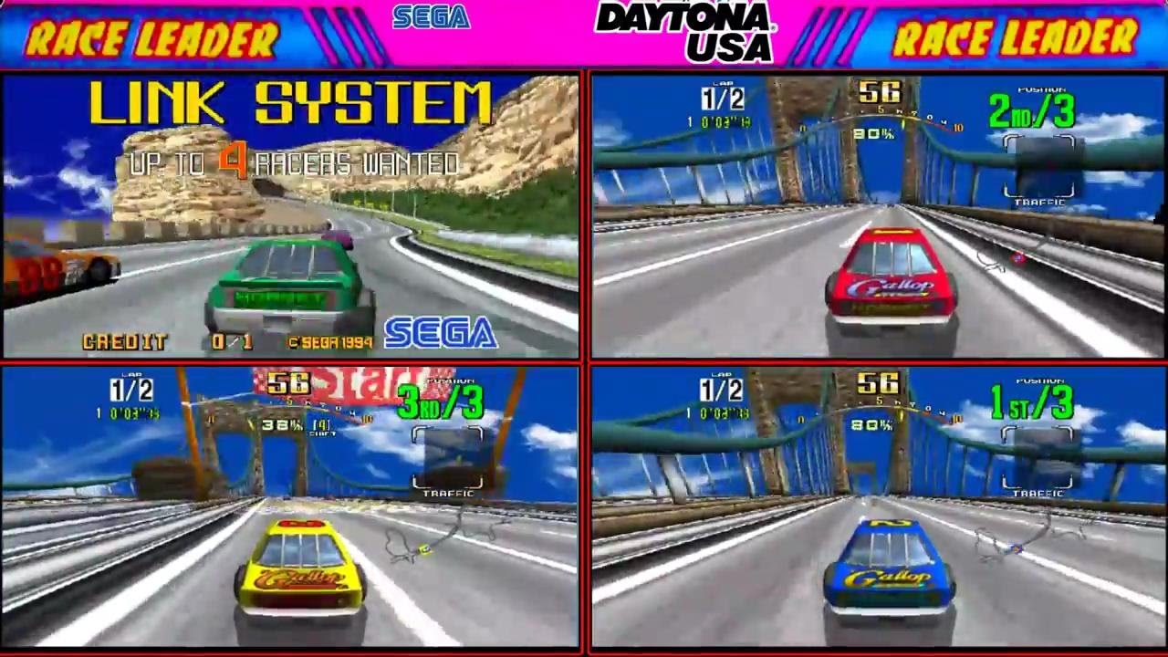 Daytona USA - 3 player, Advanced & Expert (Model 2 Emulator)