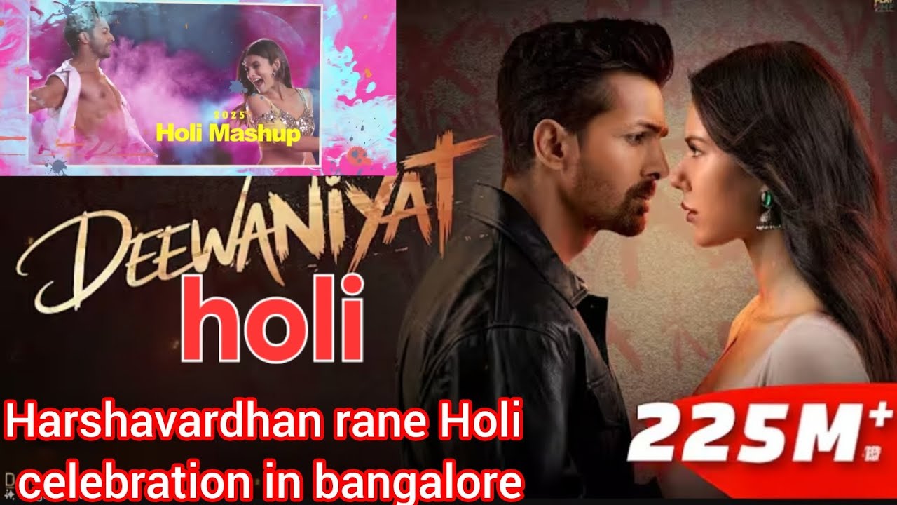 Harshavardhan rane aj holi ka selebration karne ayatha bangalore asia 🌏 Phoenix mall pe