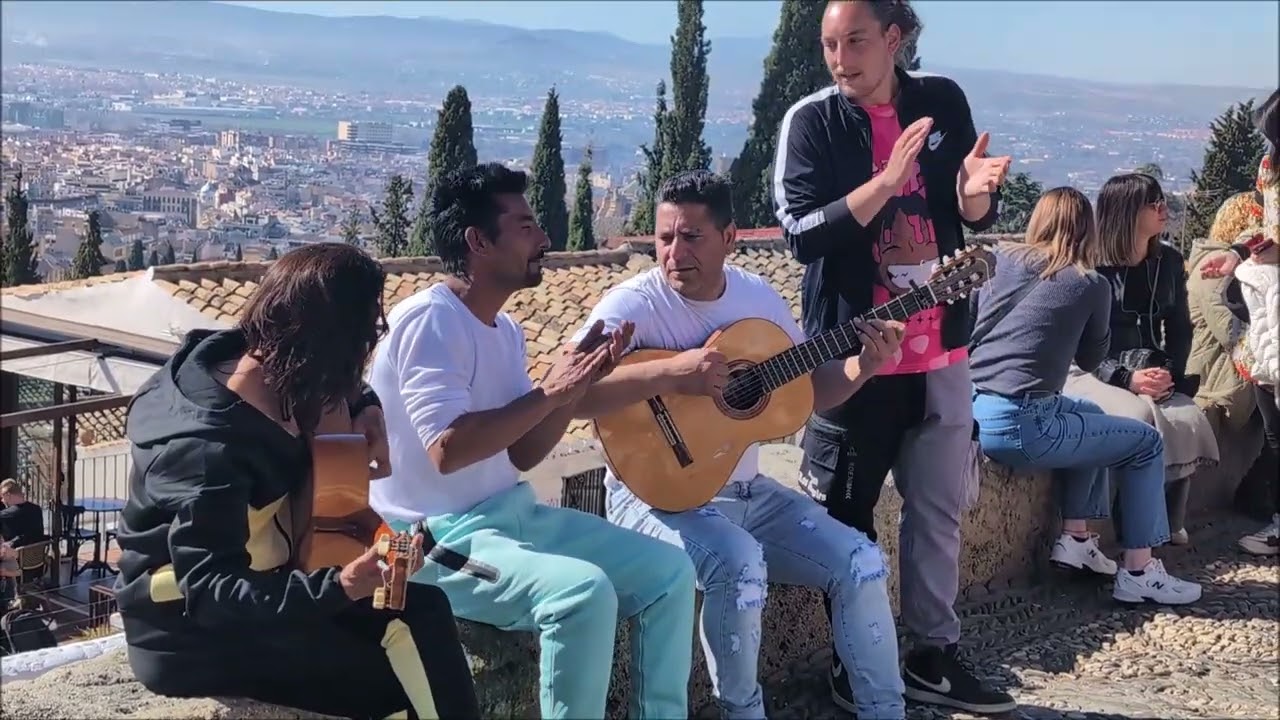 Un ramito de violetas en el Mirador de San Nicolás
