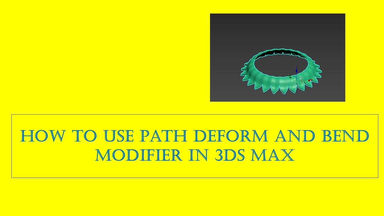 how to use path deform modifier(wsm) in 3ds max