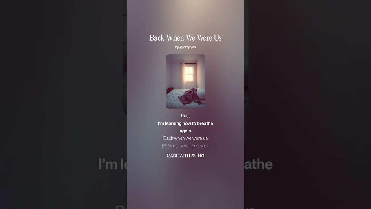 Back When We Were Us(Official Lyric Video) / AI Female Vocal Ballad癒やし、心地よい、AI音楽