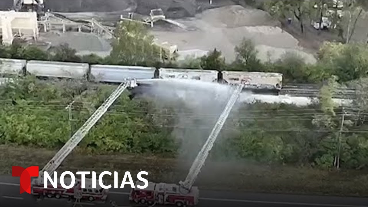 Autoridades de Ohio mantienen la orden de evacuación tras la fuga de sustancias de un tren