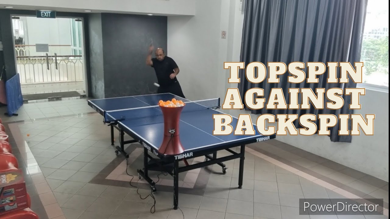 Returning Backspin with Topspin (Table Tennis Training with Ipong Robot)