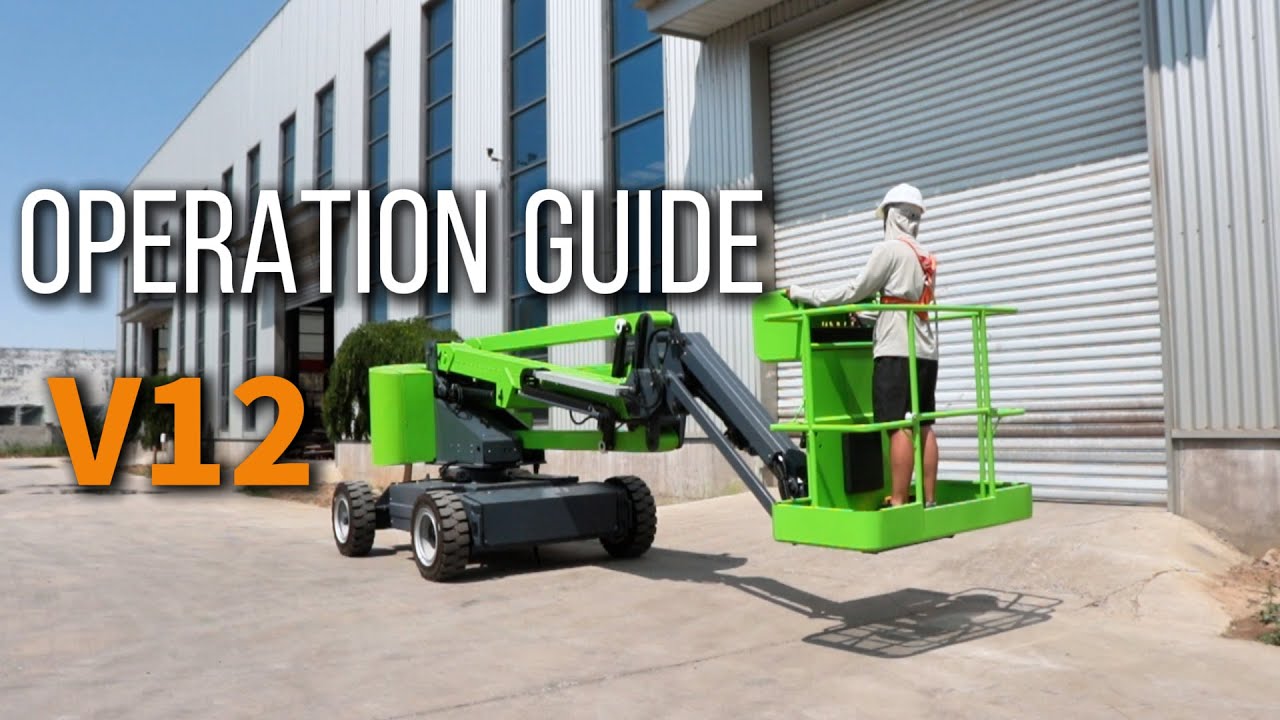 JOVOO V12—12m Electric Articulated Boom Lift Operation Guide#boomlift #automobile #construction