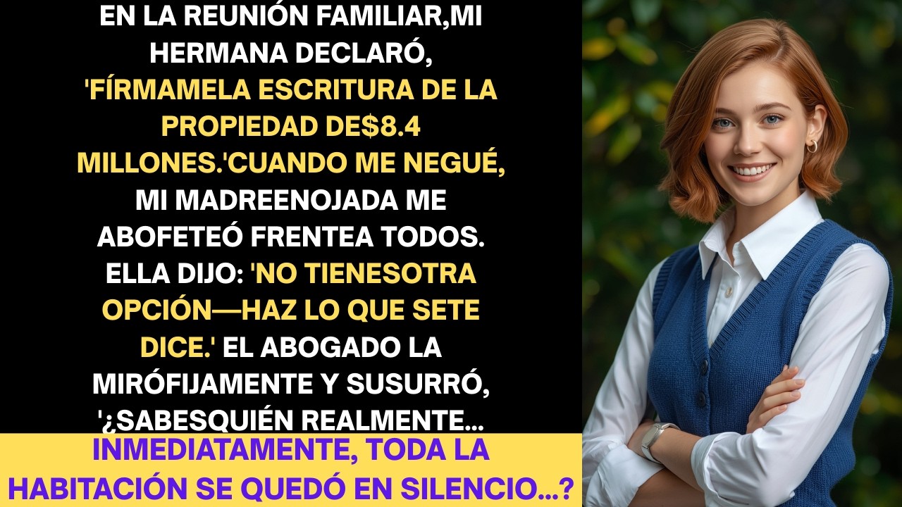 En la reunión familiar, mi hermana intentó quedarse con mi herencia… hasta que el abogado habló…