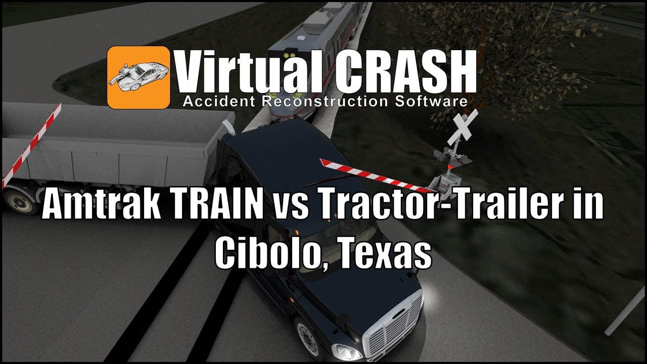 Amtrak Train vs Tractor-Trailer in Cibolo, Texas | A Virtual CRASH Visualization