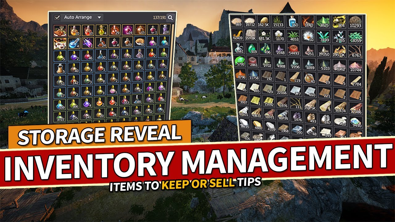 Items You Should Keep and Sell & Inventory Management in Black Desert