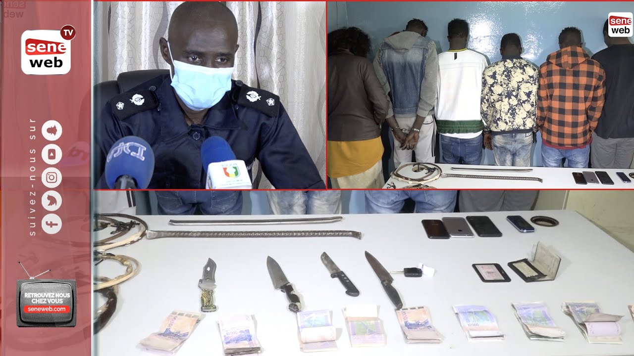 Guédiawaye : 06 présumés malfaiteurs dont une femme arrêtés avec des armes blanches et... Incroyable