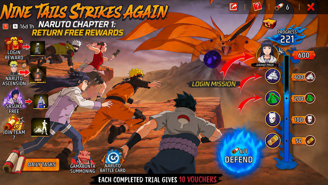 NARUTO EVENT FREE REWARDS NEW UPDATE🔥 -para SAMSUNG,A3,A5,A6,A7,J2,J5,J7,S5,S6,S7,S9,A10,A20,A30,A50