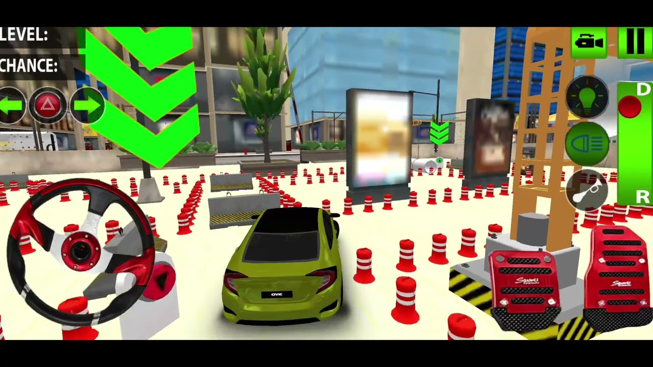 Real Driving Parking Master - Honda Civic Parking Multi-Levels Parking License Android Gameplay