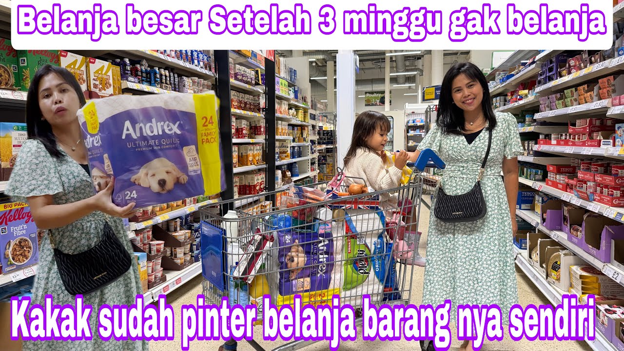 BELANJA BESAR SETELAH 3 MINGGU GK KE SUPERMARKET || SAMPE LUPA CARA BELANJA YANG BAIK DAN BENAR😂