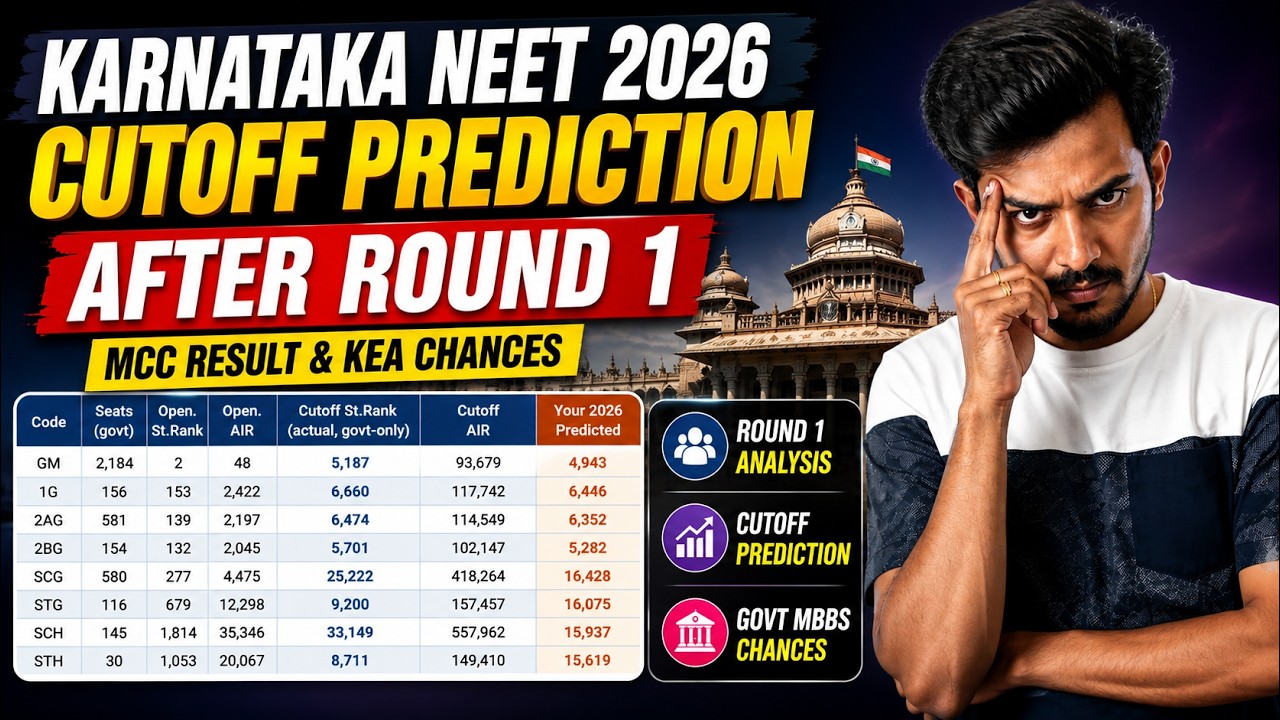 Karnataka NEET 2026 Cutoff Prediction After Round 1 | MCC Result & KEA Chances