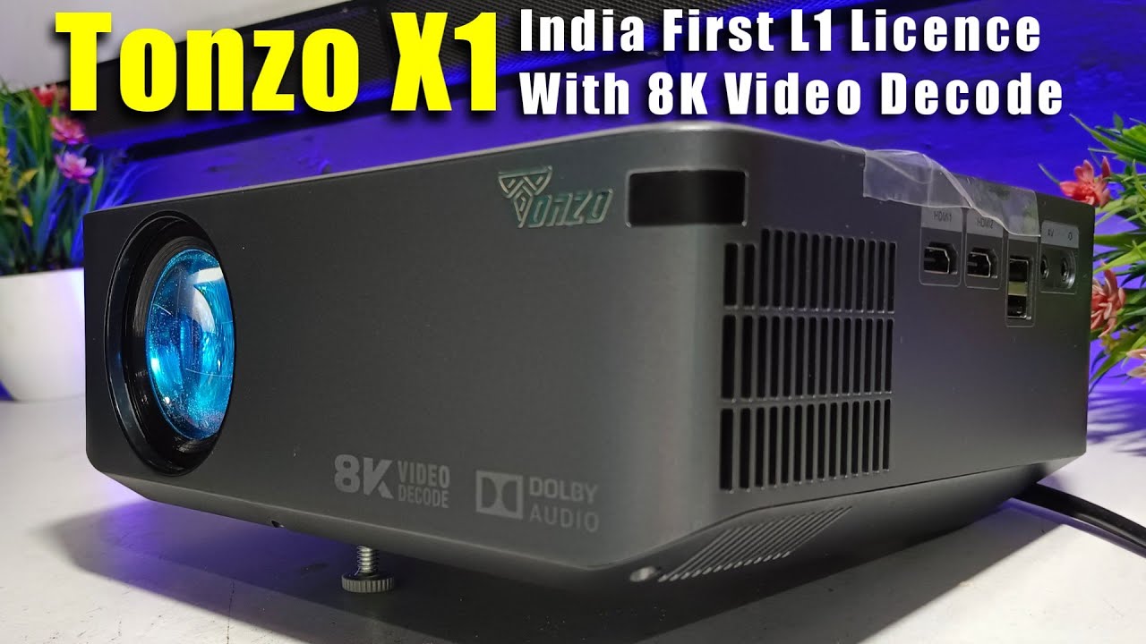 Tonzo X1 8K Video Decode/Dolby Audio Full HD 4K 60FPS Supported Projector Review