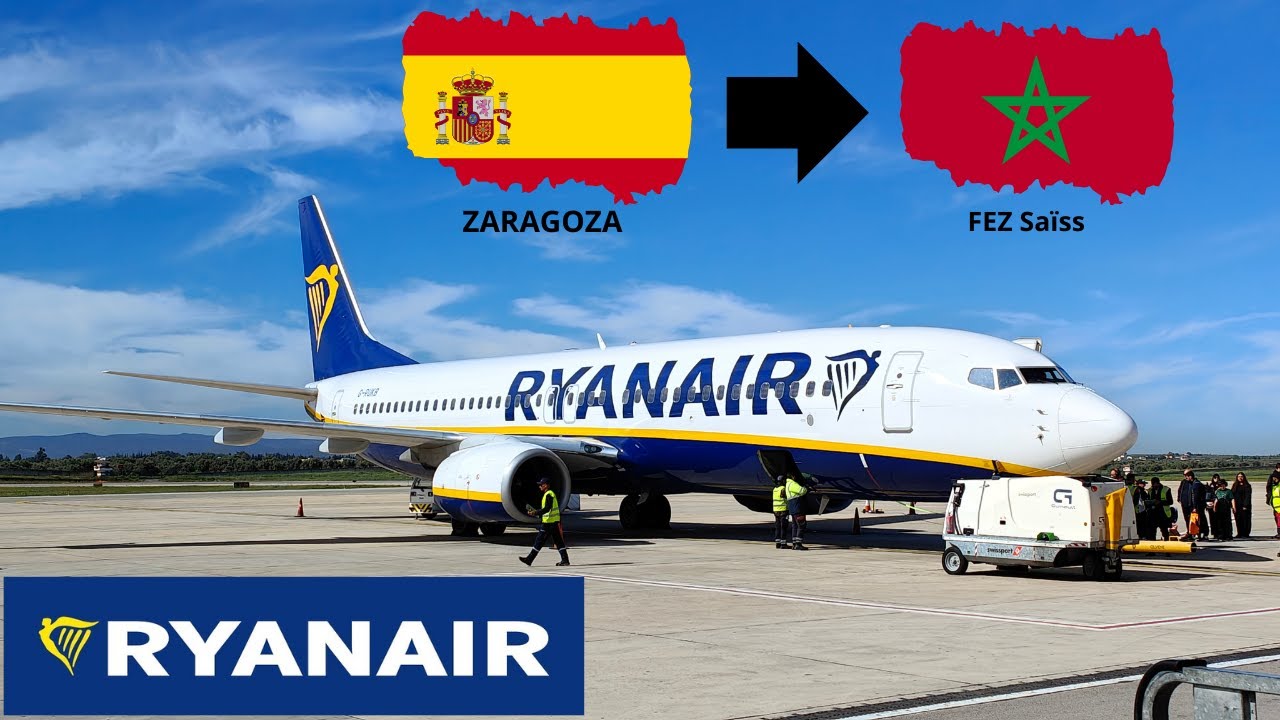 Zaragoza to FEZ Saïss  | RYANAIR | TRIP REPORT | Boeing 737-800 | #TripReport#RYANAIR#B737