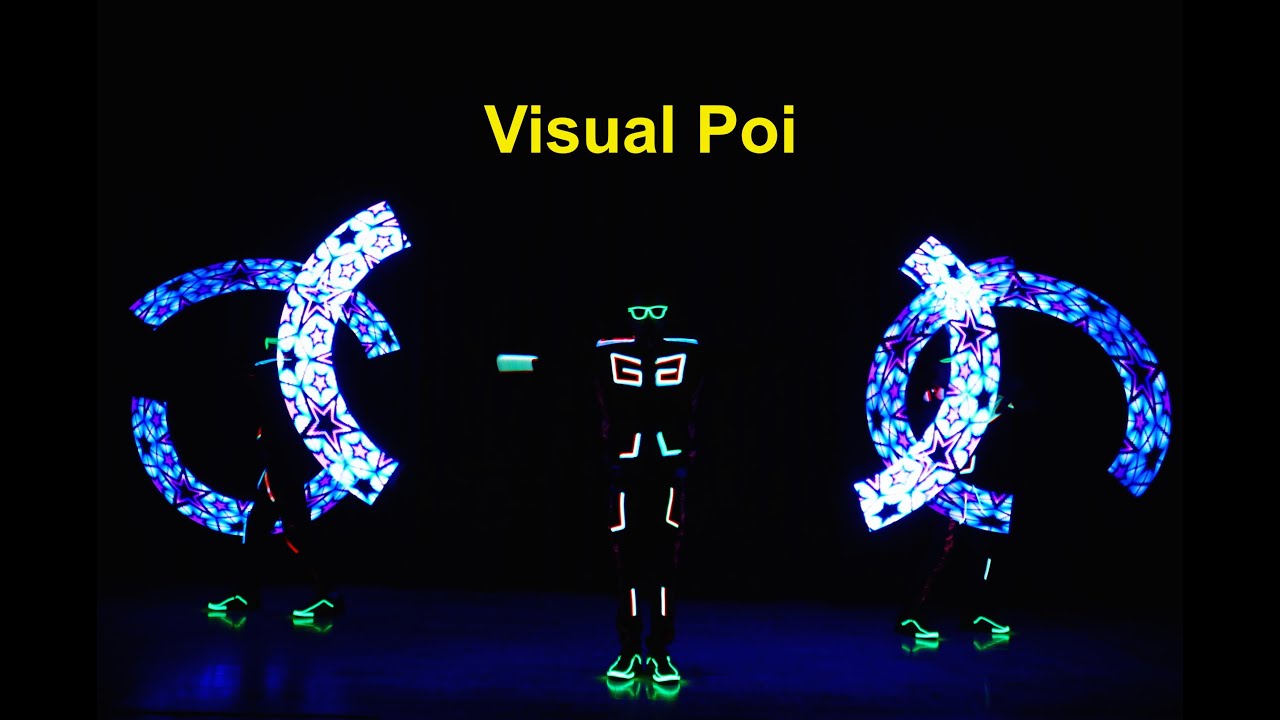 Visual Poi Show | Pixel Graphic Poi | Led Poi Performance | Skeleton Dance Crew