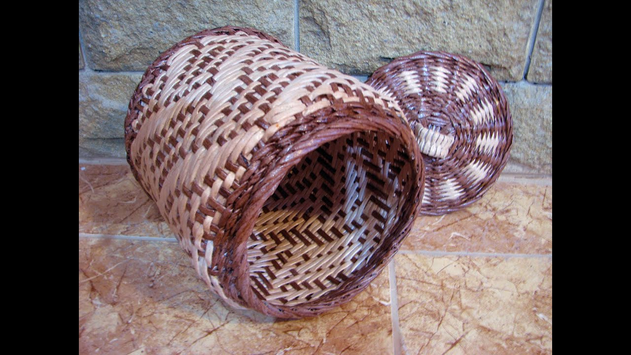 Newspaper weaving. The “waves” pattern. Part 1.