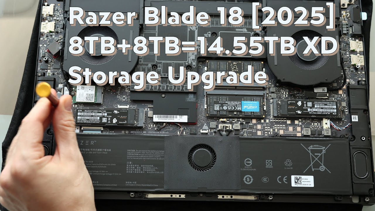 Razer Blade 18 [2025] 16TB storage (2X8TB)