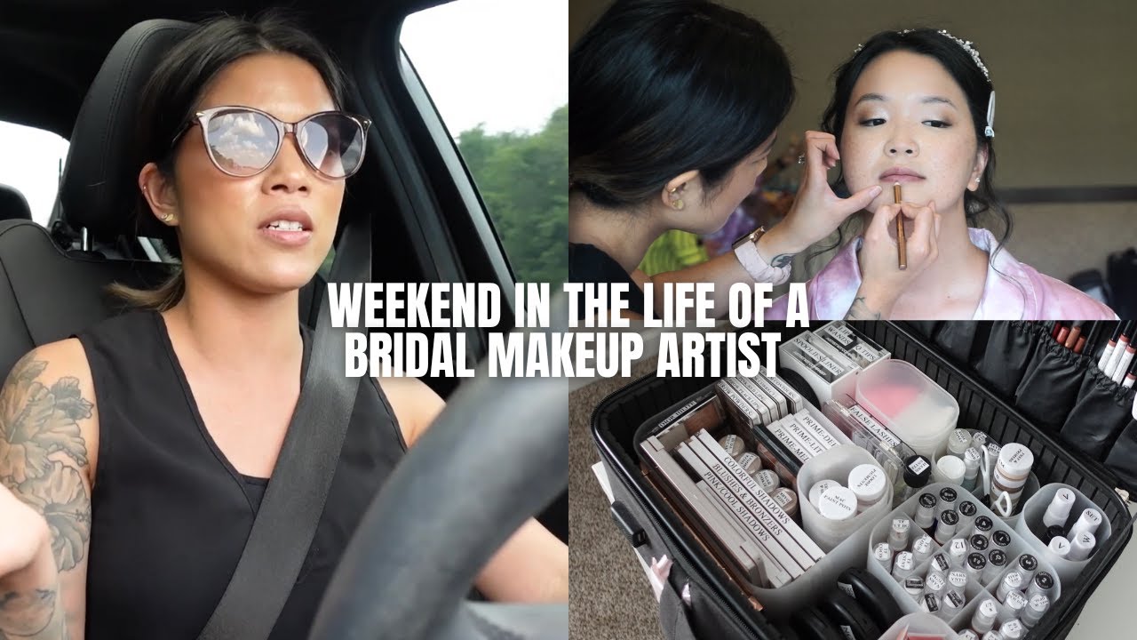 MAKEUP ARTIST VLOG: 7 person bridal party + kit cleaning