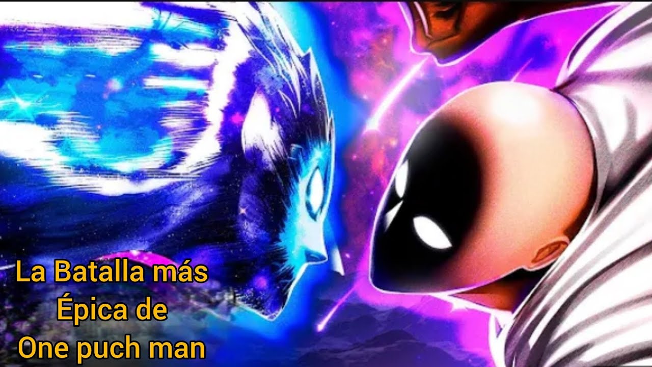 Saitama vs Garou ,la batalla más epica del anime one puch man / batalla completa 