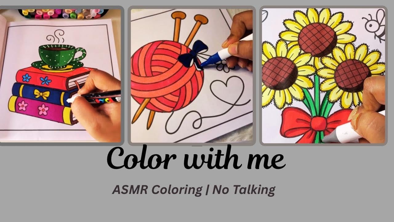 Satisfying ASMR coloring | Relaxing color with me #asmr #asmrcoloring #asmrshorts #coloring #art 