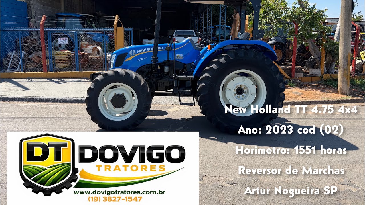 Trator New Holland TT 4.75 4x4 Ano 2023 Cod (02) com Reversor de marchas A Vendaa !! 