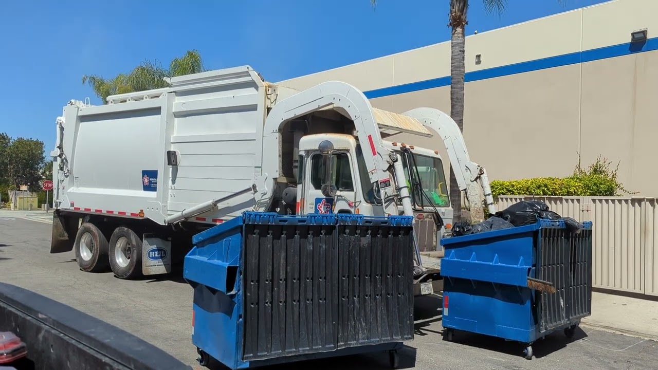Republic Services Rental Peterbilt 520 Heil Front Loader Garbage Truck