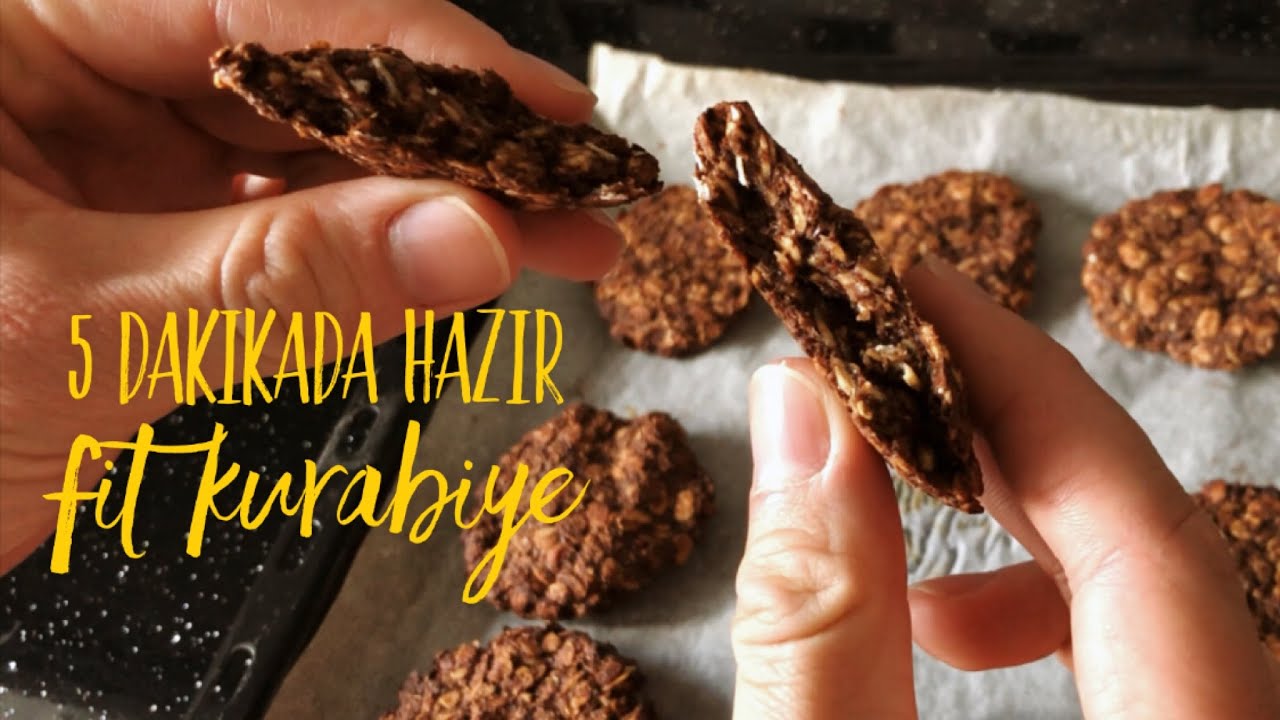 DAHA KOLAY BİR TARİF OLAMAZ ! 5 DAKİKADA HAZIR VEGAN FİT KURABİYE 💯