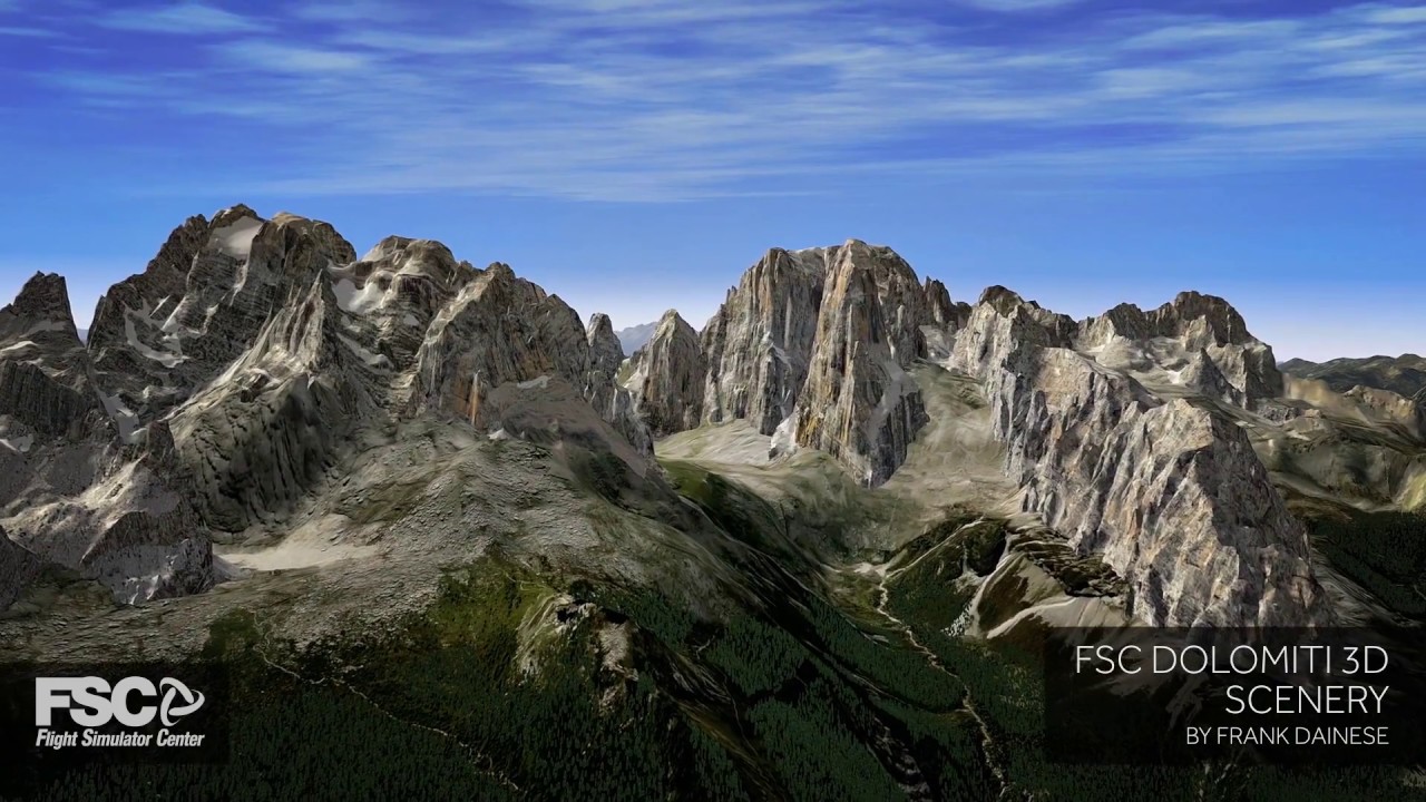 FSC Dolomiti 3D custom scenery by Frank Dainese