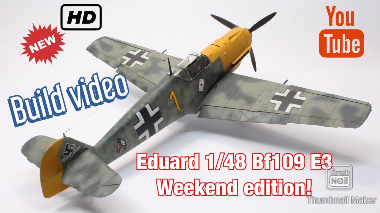 Eduard 1/48 Messerschmitt Bf 109 E3, Weekend Edition. Full Build.