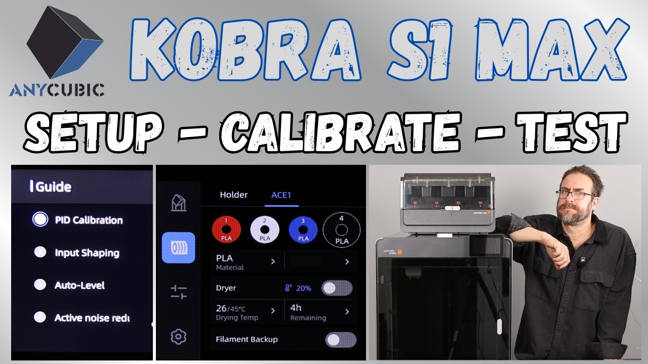 Комплект Anycubic KOBRA S1 MAX: НАСТРОЙКА - КАЛИБРОВКА - ТЕСТИРОВАНИЕ