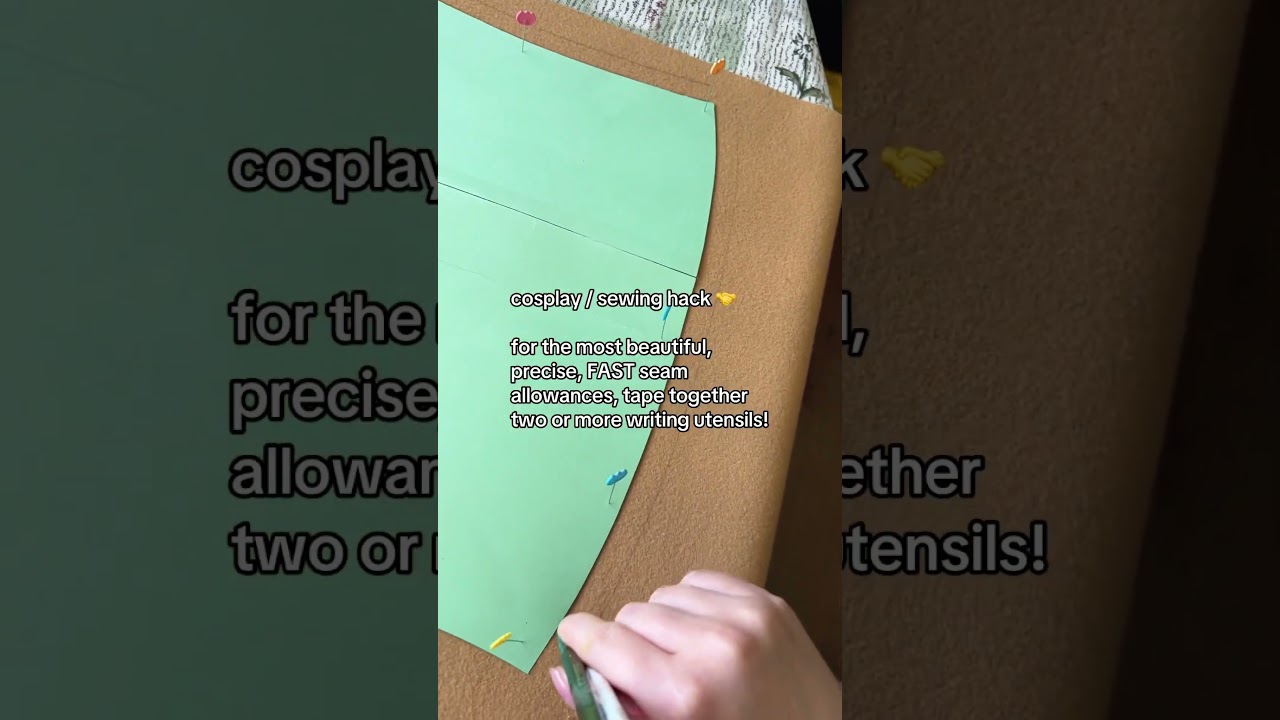 you can also use a compass (for drawing circles)! #sewingtip #cosplaytip #sewinghack #cosplayhack