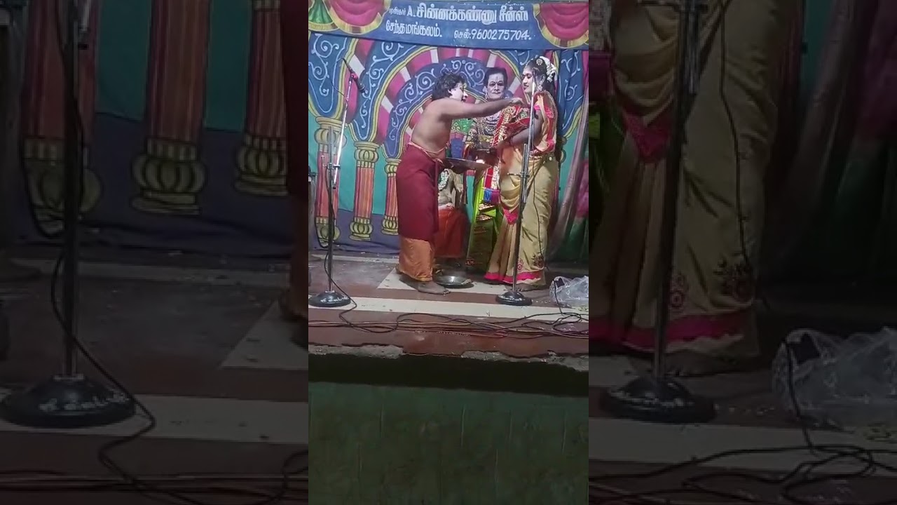  முத்தாலம்மன் நாடகத்தில் விநாயகருக்கு அபிஷேகம் 