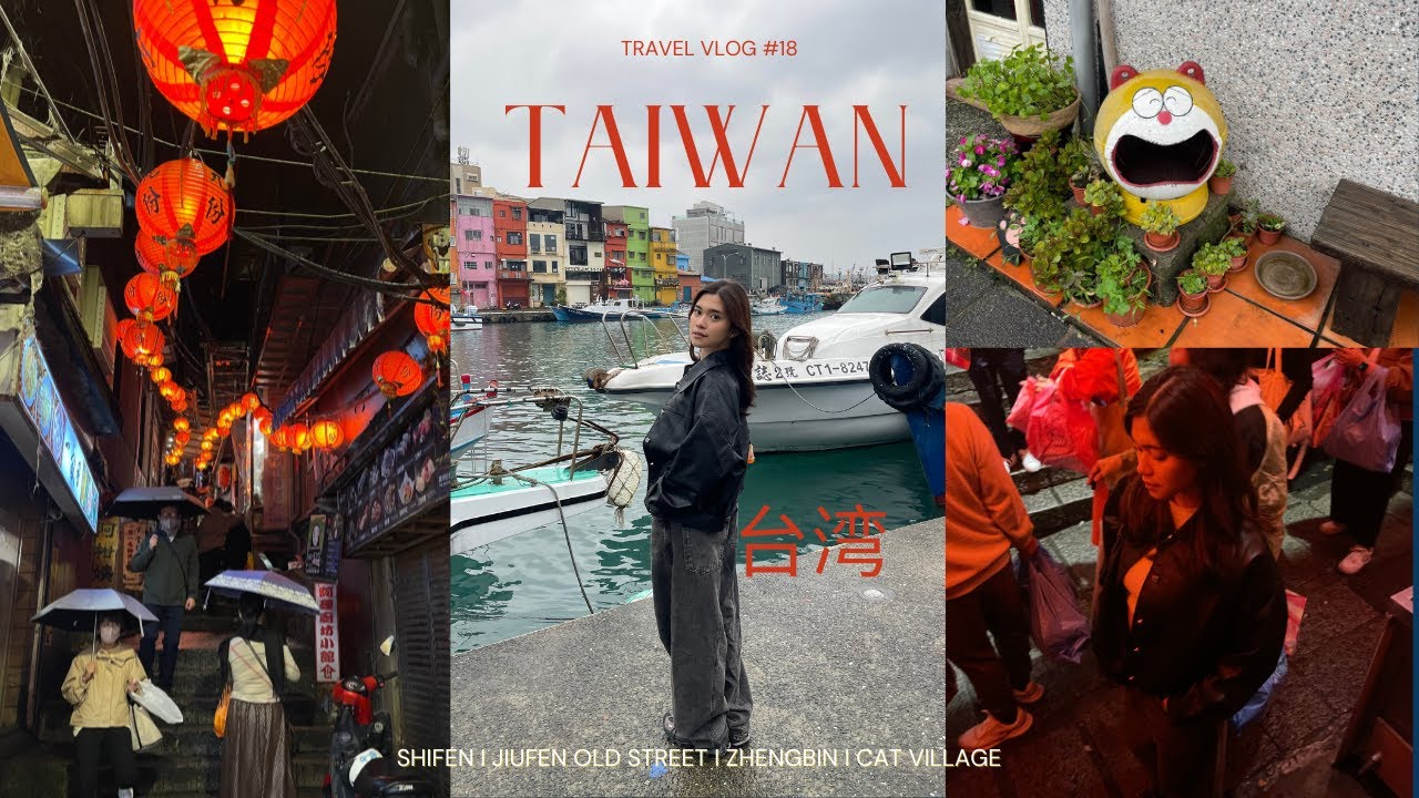 TAIWAN vlog ౨ৎ | day trip to jiufen, shifen old street, cat village, zhengbin + lots of eating!