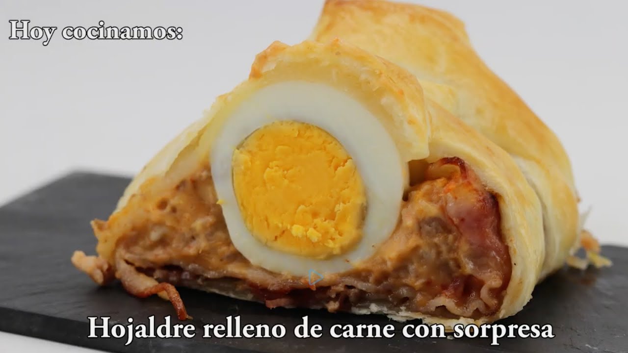 Hojaldre relleno de carne con sorpresa