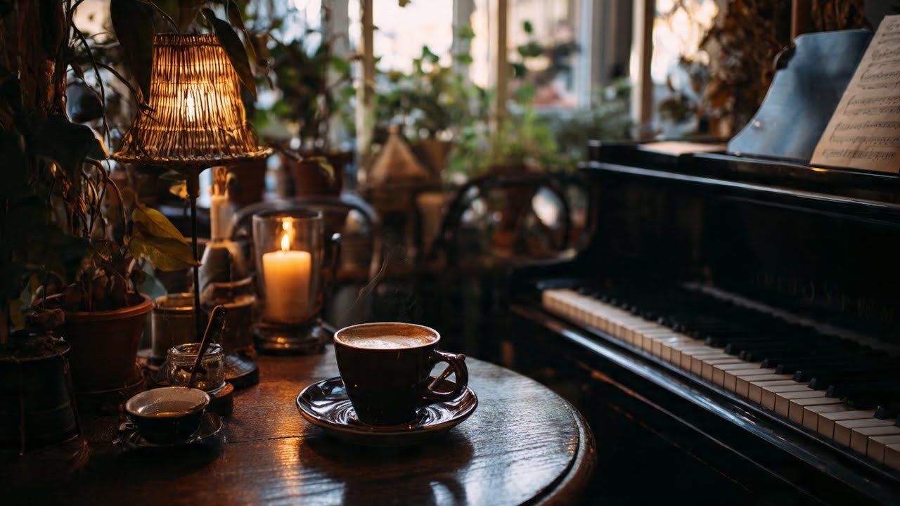 ☕Warm Relaxing Jazz Music with Cozy Coffee Shop for Working, Studying, Sleeping