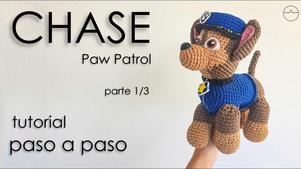 CHASE (paw patrol/patrulla canina)//amigurumi a Crochet - PASO A PASO desde 0 (tutorial) PARTE 1/3