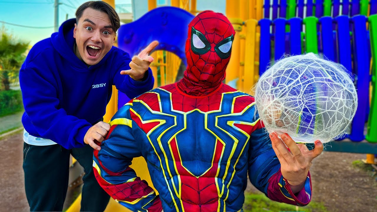 1 TAG mit SPIDERMAN unterwegs! Wir retten die Stadt | Talha