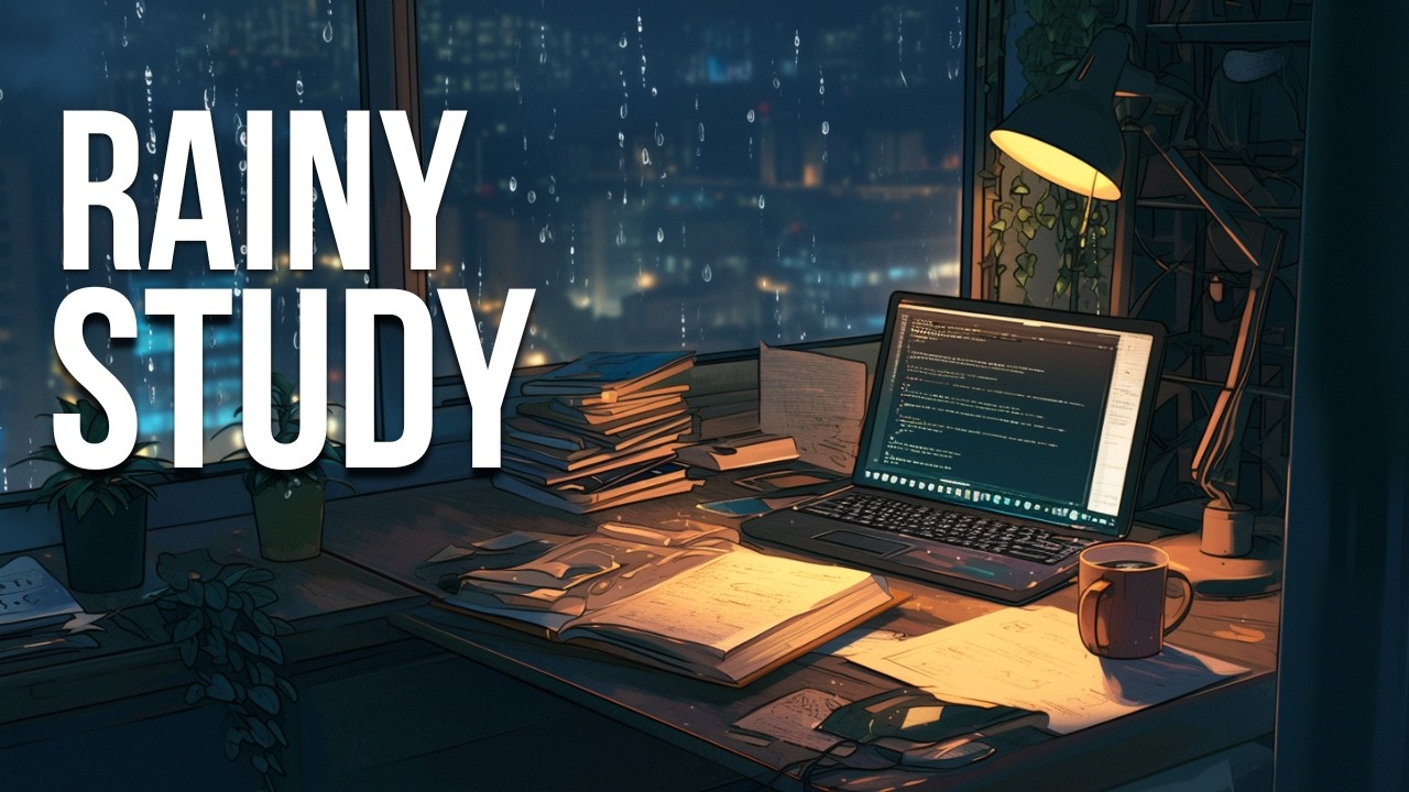 Rainy Late-Night Study Music (No Vocals) |Coding Focus