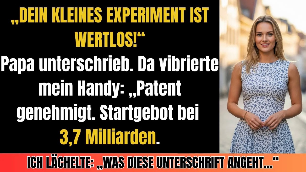 Beim Abendessen verkaufte Papa meine Forschung – Jetzt ist sie 3,7 Milliarden wert