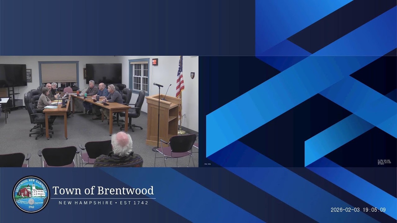 Selectboard Meeting 02/03/2026 Brentwood, NH