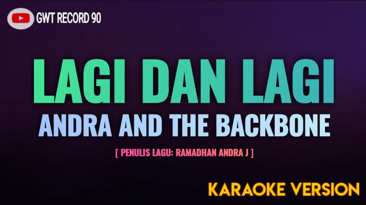 Andra And The Backbone - LAGI DAN LAGI ( Karaoke )