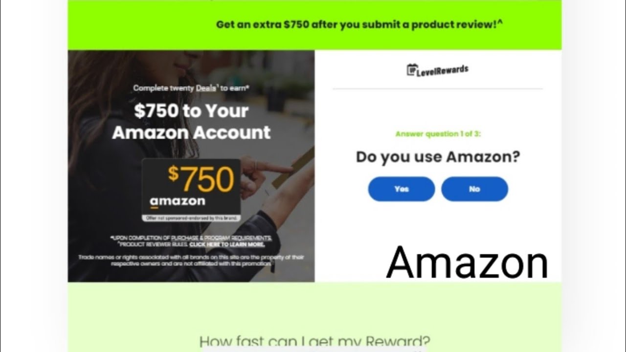 Free $750 Amazon Account||$750 Rewards us product reviewer Amazon Bonus
