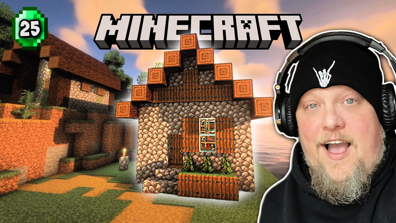 Я построил дом библиотекаря на заказ... Серия видеороликов о выживании в Minecraft (25)
