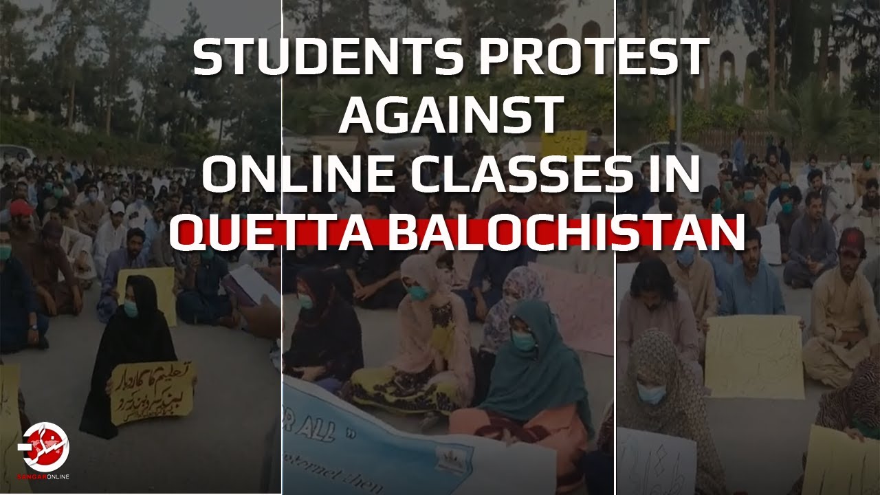 Students Protest Against Online Classes in Quetta Balochistan